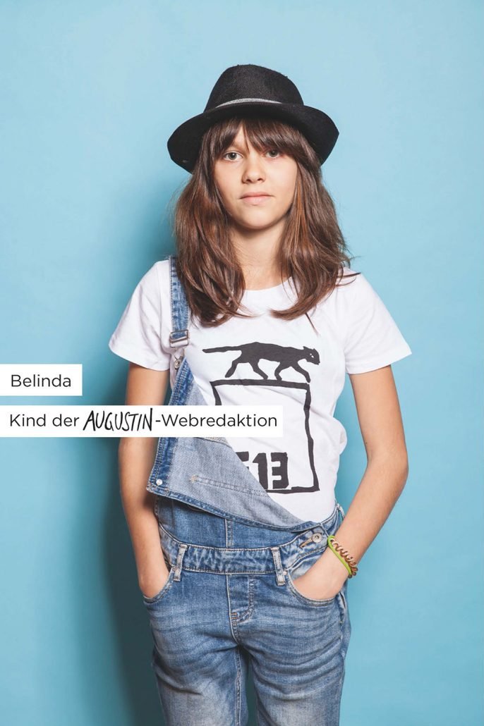 Augustin F13 T-Shirt Werbemotiv Belinda