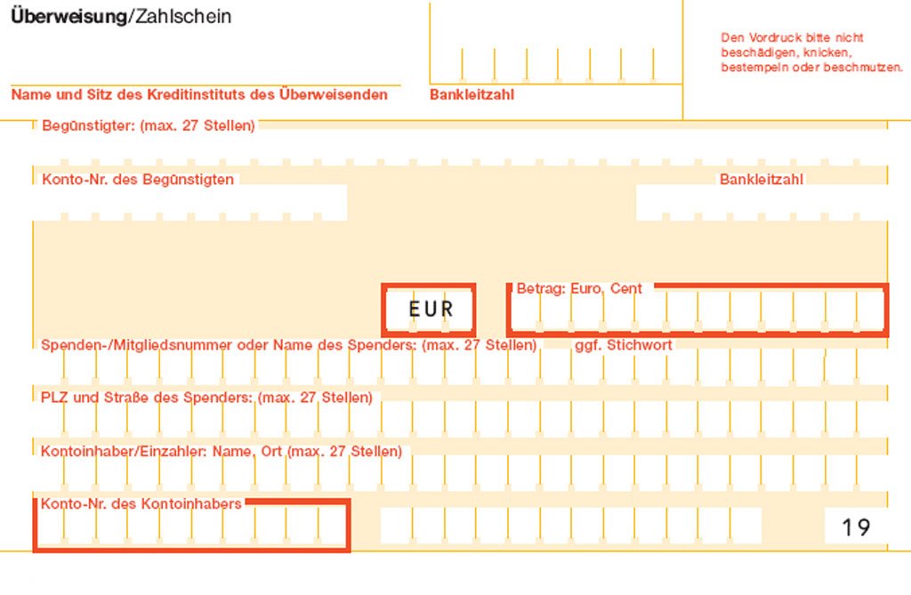 Klassische Überweisung